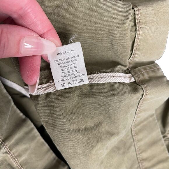 J.Crew Small Boyfriend Fatigue Jacket Army Green Full Zip VTG Utility - Picture 4 of 14